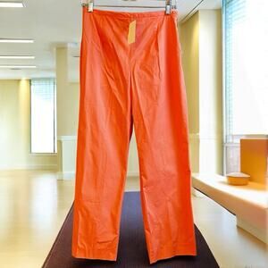 NEW City Spirit Cotton Poplin Crisp Tuscany Tangerine Casual Capri Pants 8 NWT
